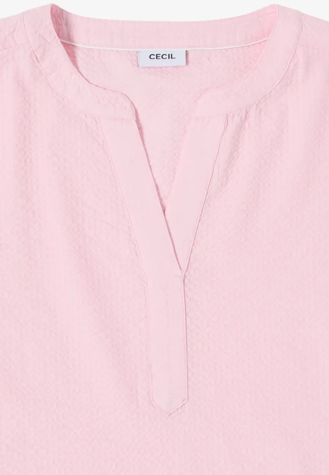 Blouse met overhangende schouders in seersucker kwaliteit