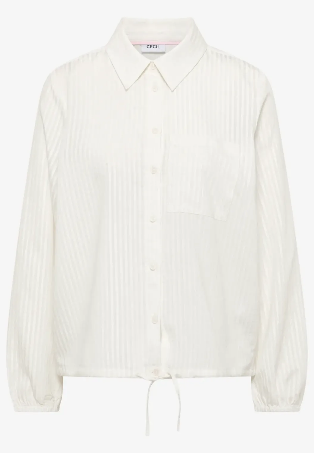 Blouse met overhemdkraag en strepen