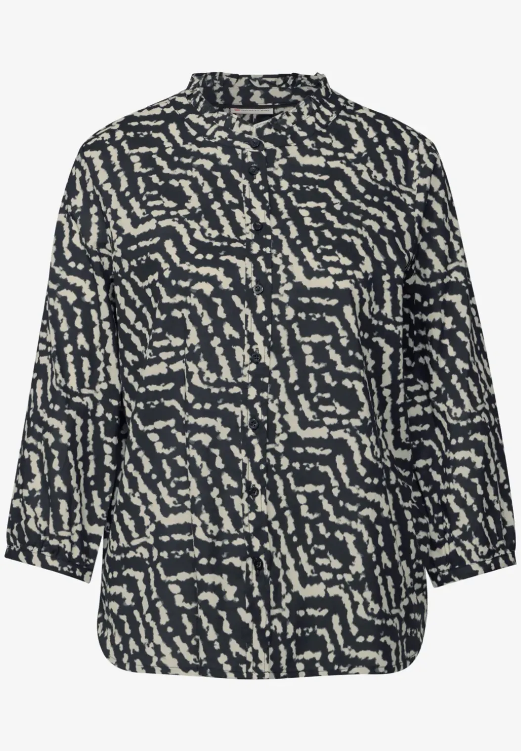 Blouse met print en ruches