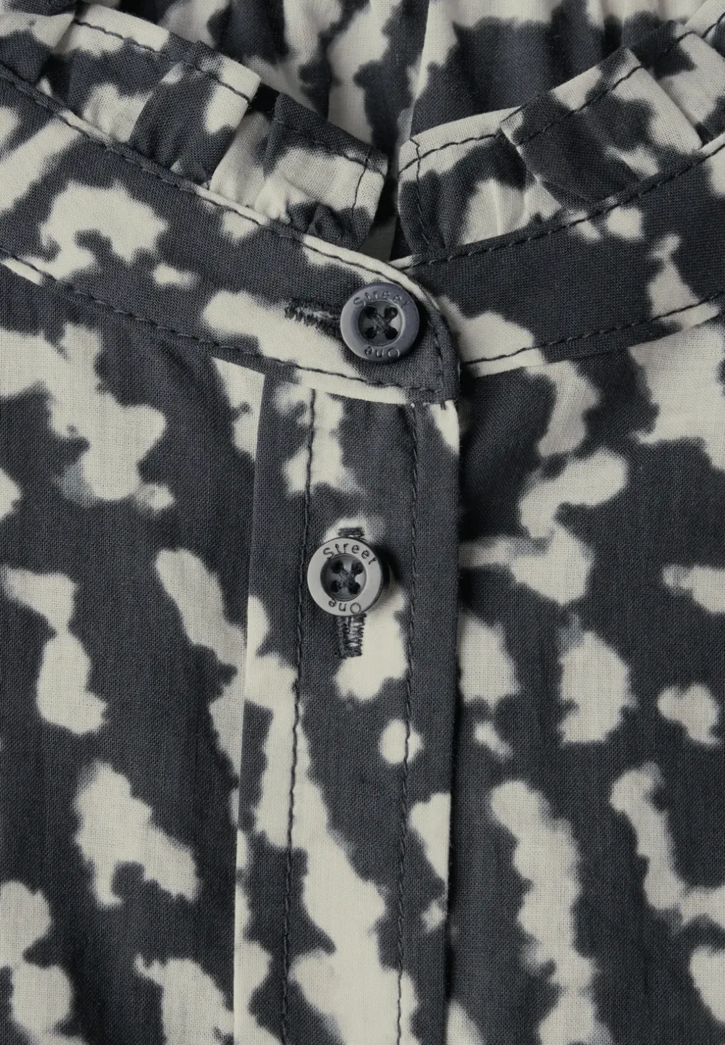 Blouse met print en ruches