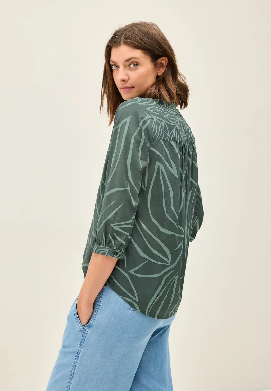 Blouse met printmix