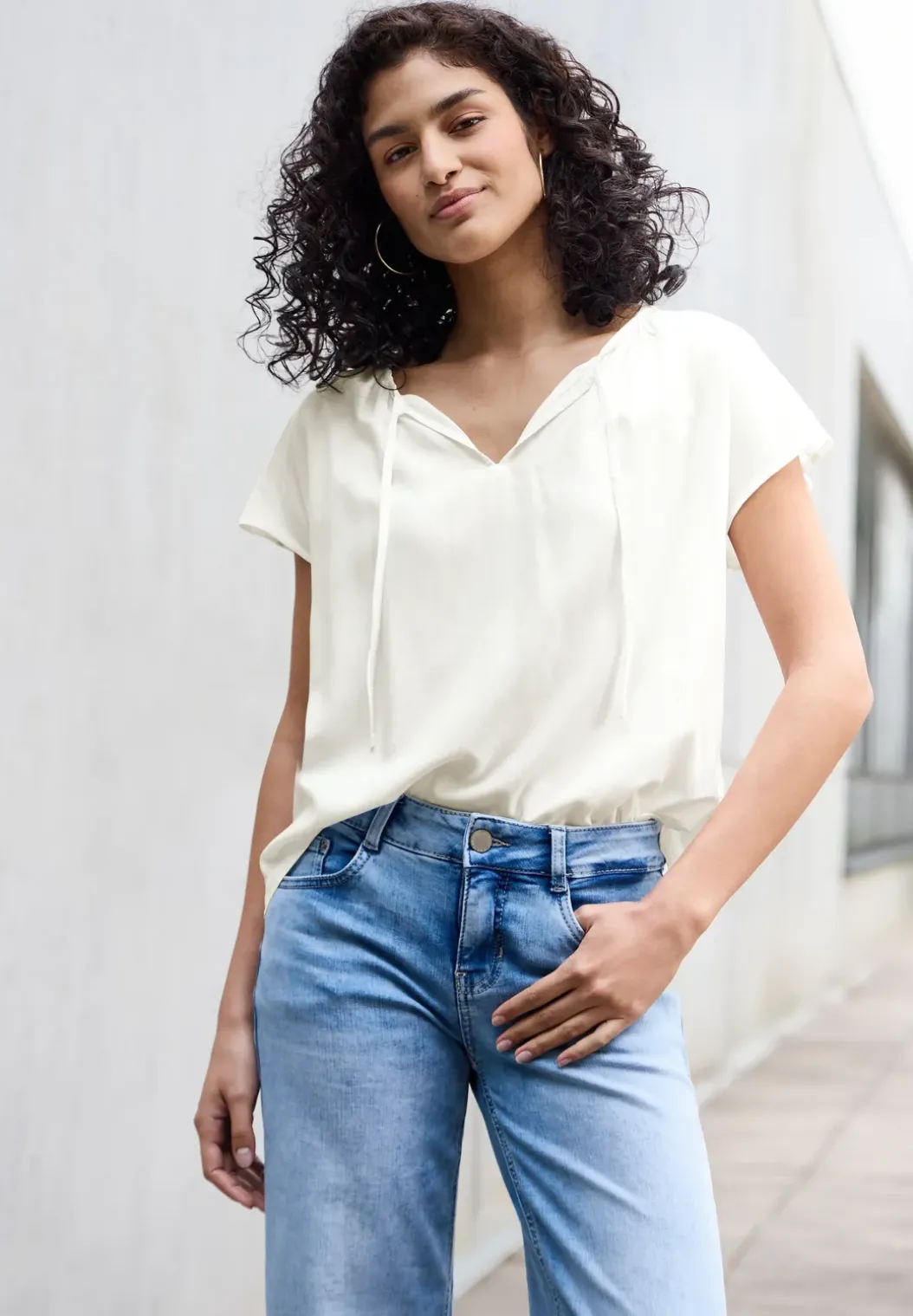 Blouse met rimpels