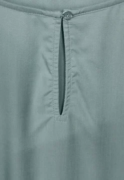Blouse met ronde hals en uitsnijding