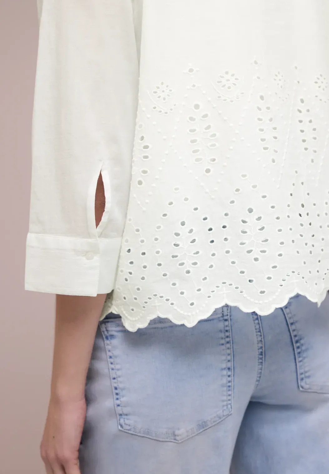 Blouse met shiffley details
