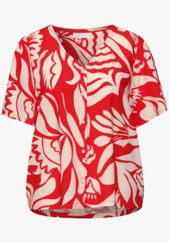Blouse met V-hals en bloemenpatroon