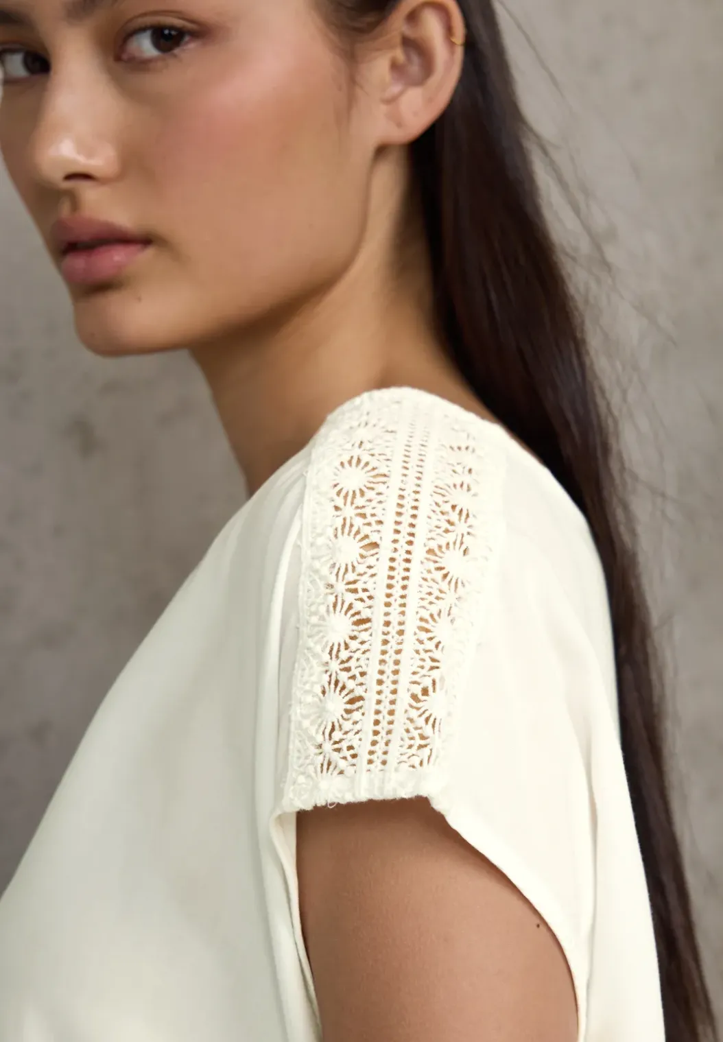 Blouse shirt met kant