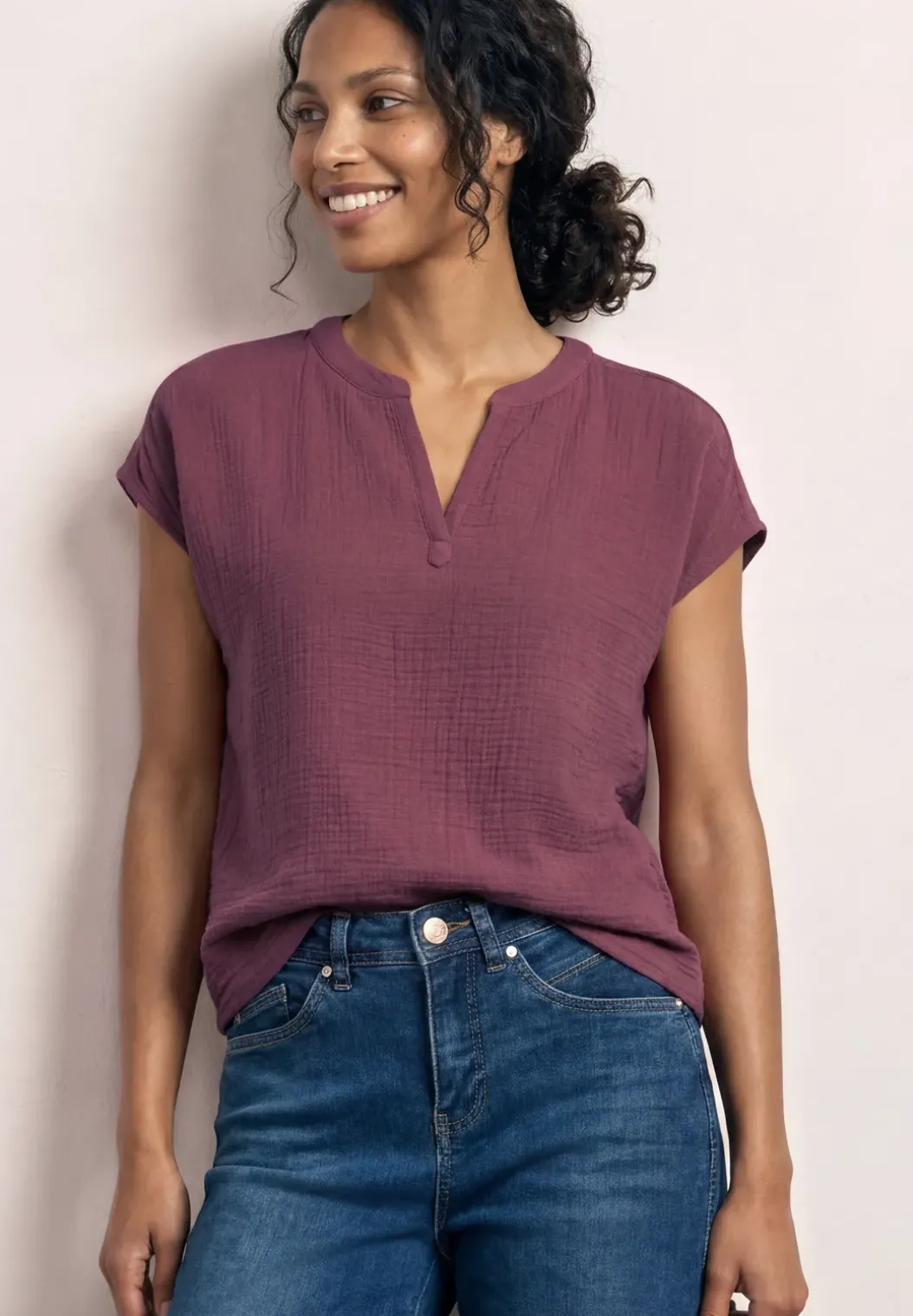 Blouse shirt van mousseline