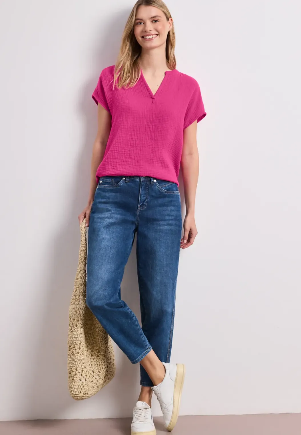 Blouse shirt van mousseline