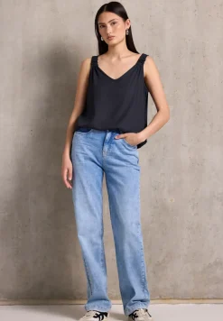 Blouse top met knoopdetail