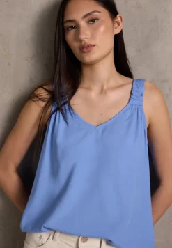 Blouse top met knoopdetail