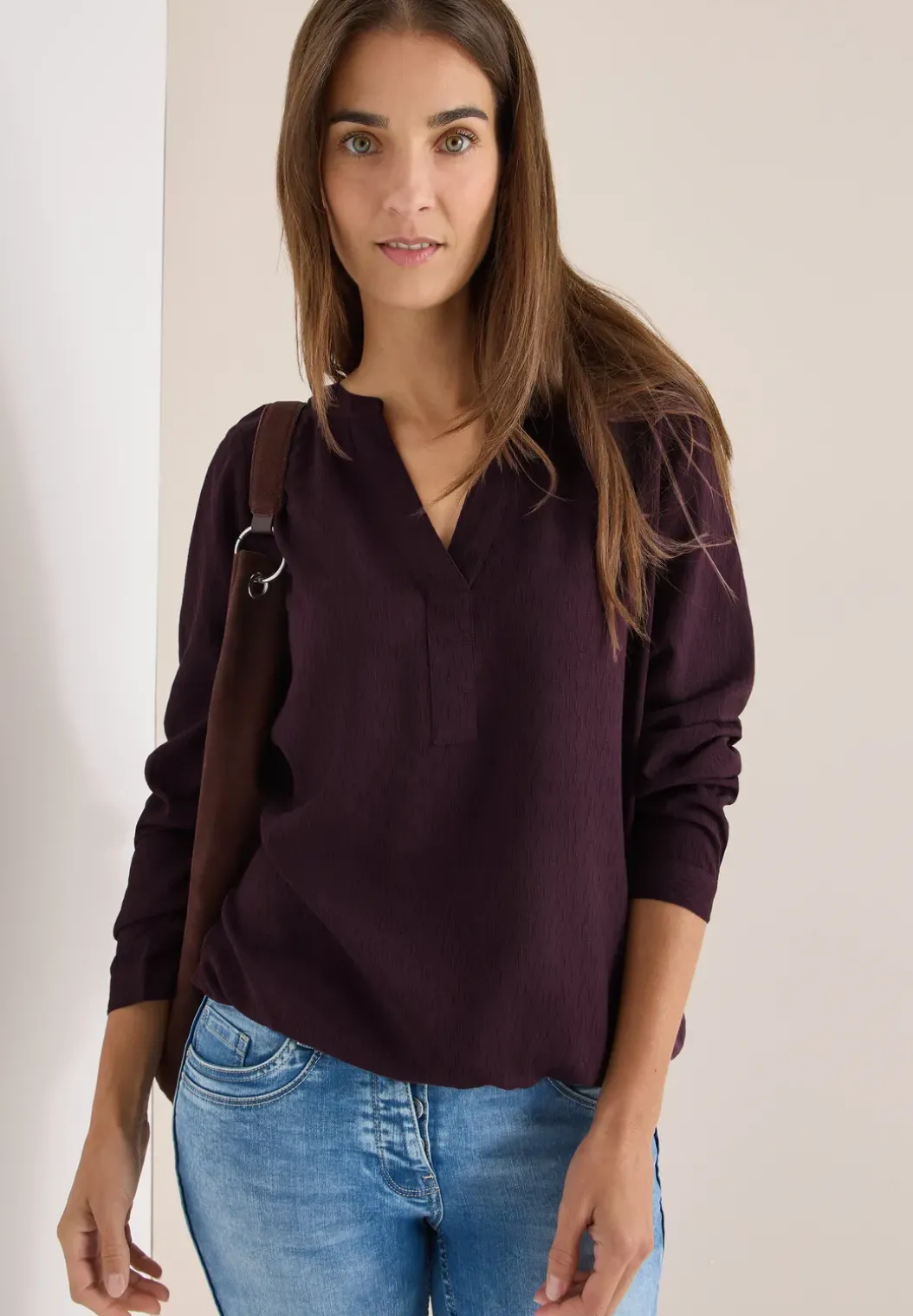 Blouse in effen kleur