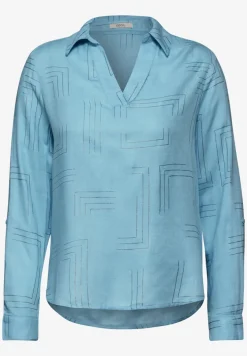 Blouse met folieprint