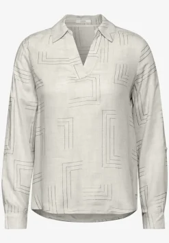 Blouse met folieprint