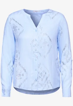 Blouse met folieprint