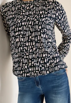 Blouse met gesmockte halslijn