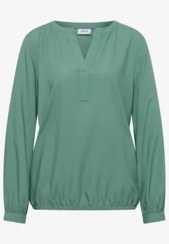 Blouse met gespleten hals