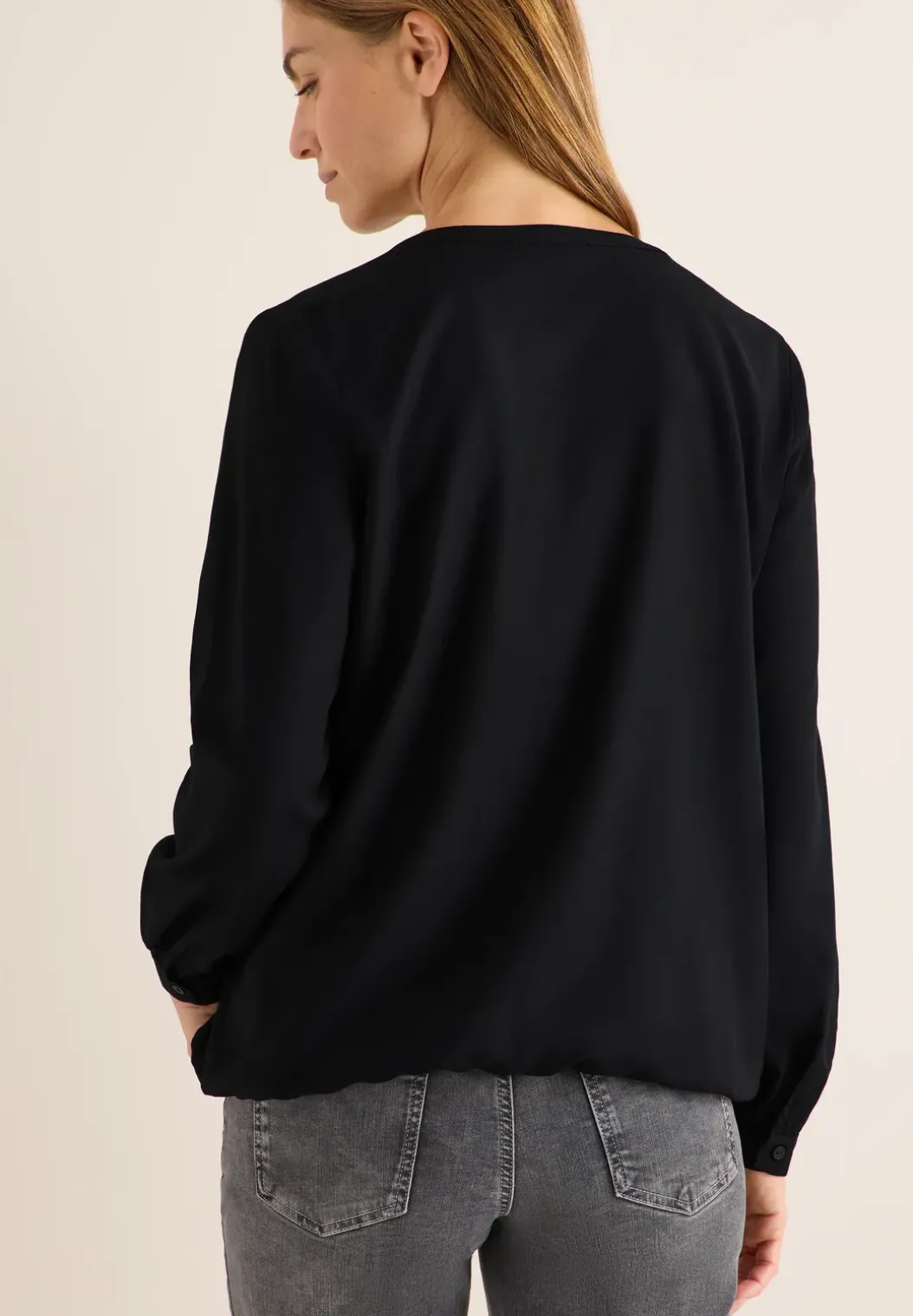 Blouse met gespleten hals