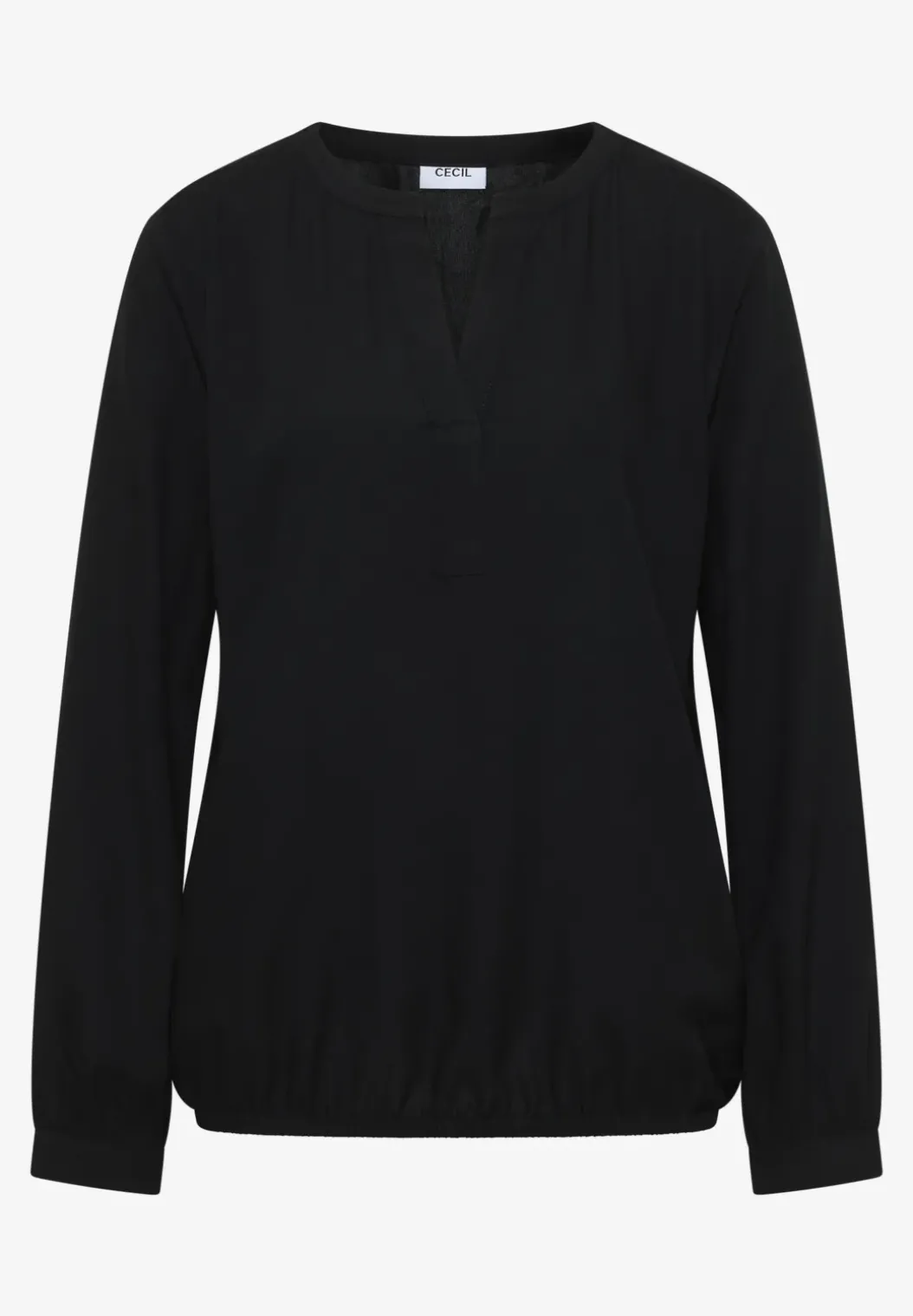 Blouse met gespleten hals