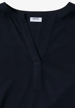 Blouse met gespleten hals