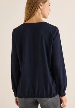 Blouse met gespleten hals