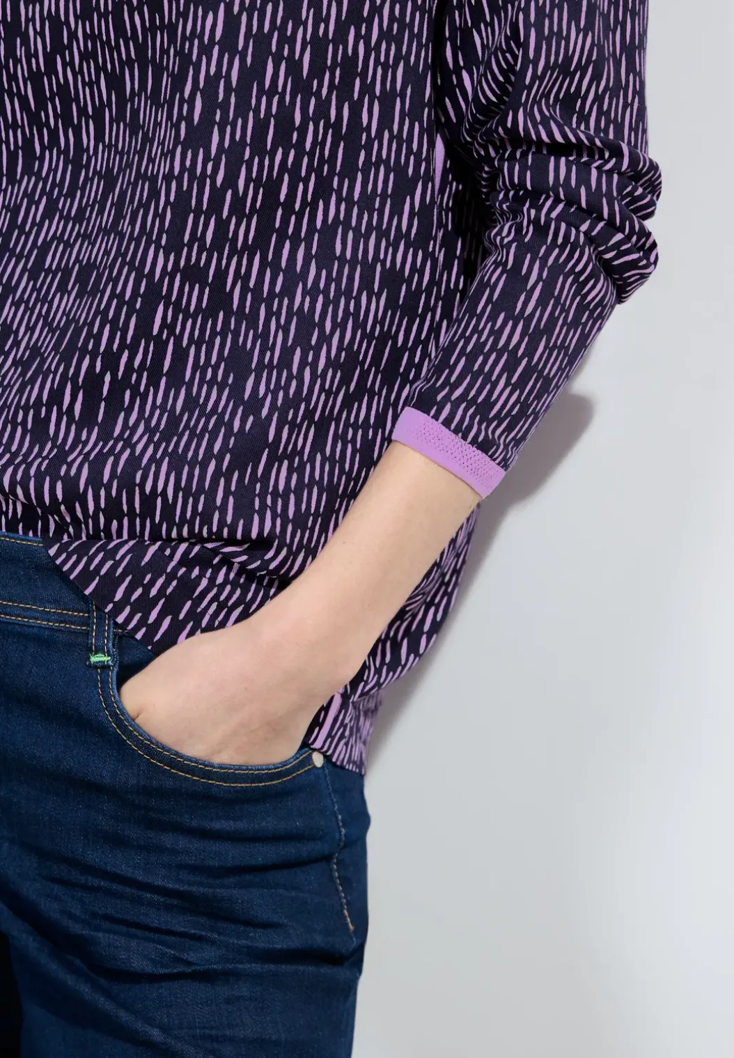 Blouse met onopvallende print