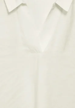 Blouse met tricot mouwen