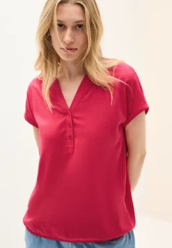 Blouseshirt in effen kleur