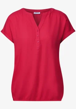 Blouseshirt in effen kleur