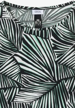 Blouseshirt met korte mouwen en all-over print