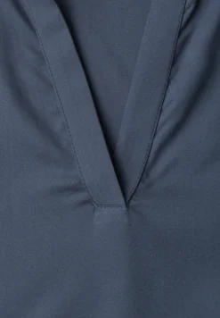 Blouseshirt met overhemdkraag en elastische zoom