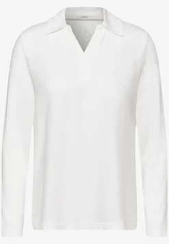 Blouse shirt met materiaalmix