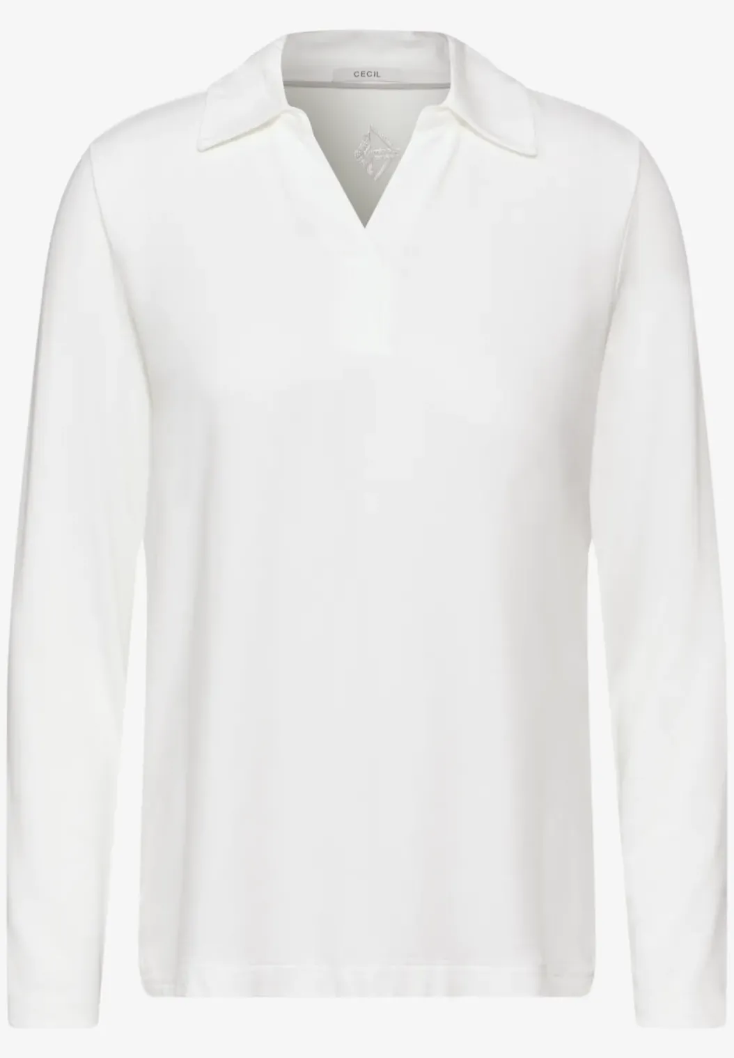 Blouse shirt met materiaalmix
