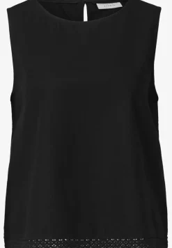 Blousetop met banddetail aan de zoom