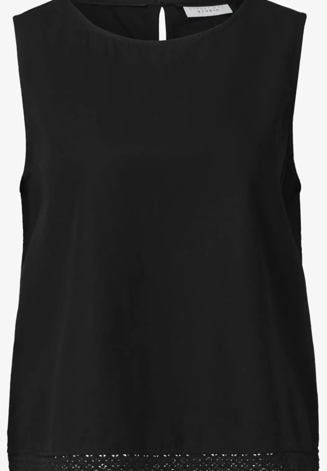Blousetop met banddetail aan de zoom