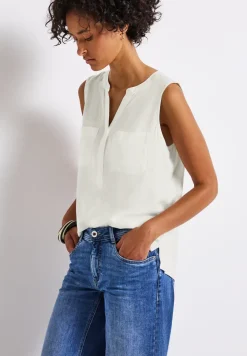 Blousetop met borstzakken