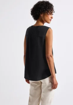 Blousetop met borstzakken