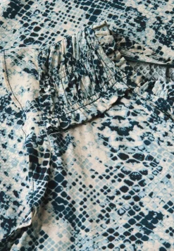Blousetop met print en ruches