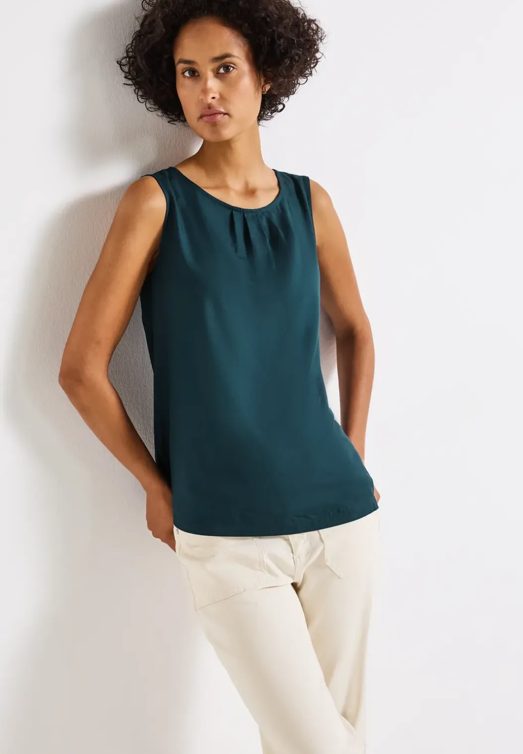 Blousetop met rimpels