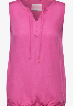 Blousetop van linnenmix