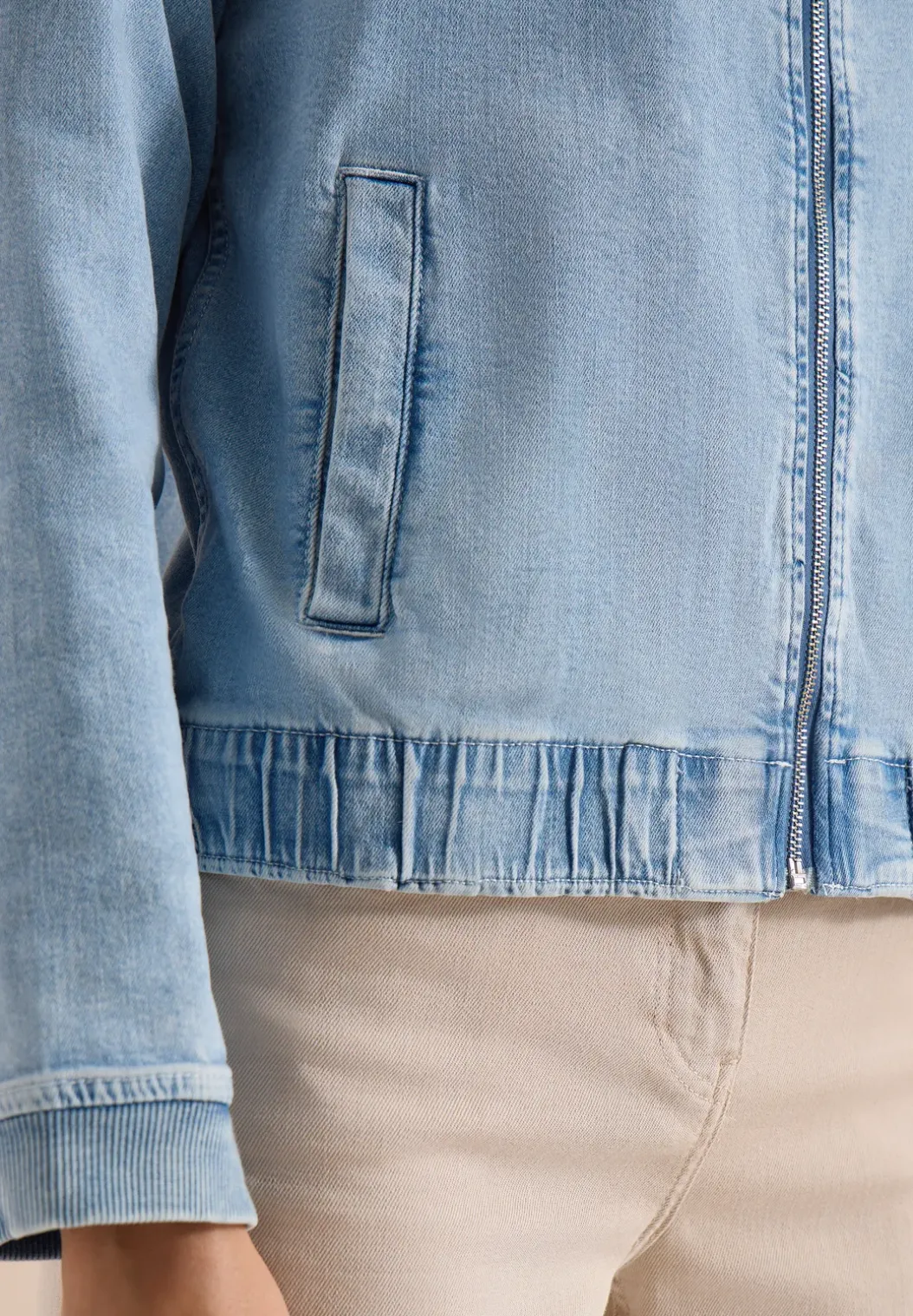 Blouson in denimkwaliteit met ritssluiting