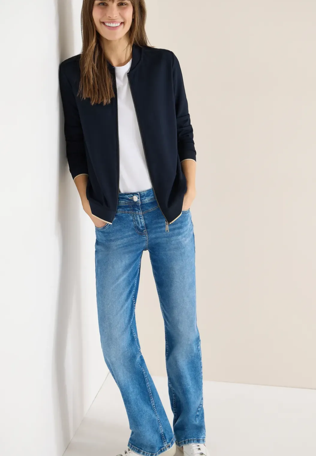 Blouson in effen kleur
