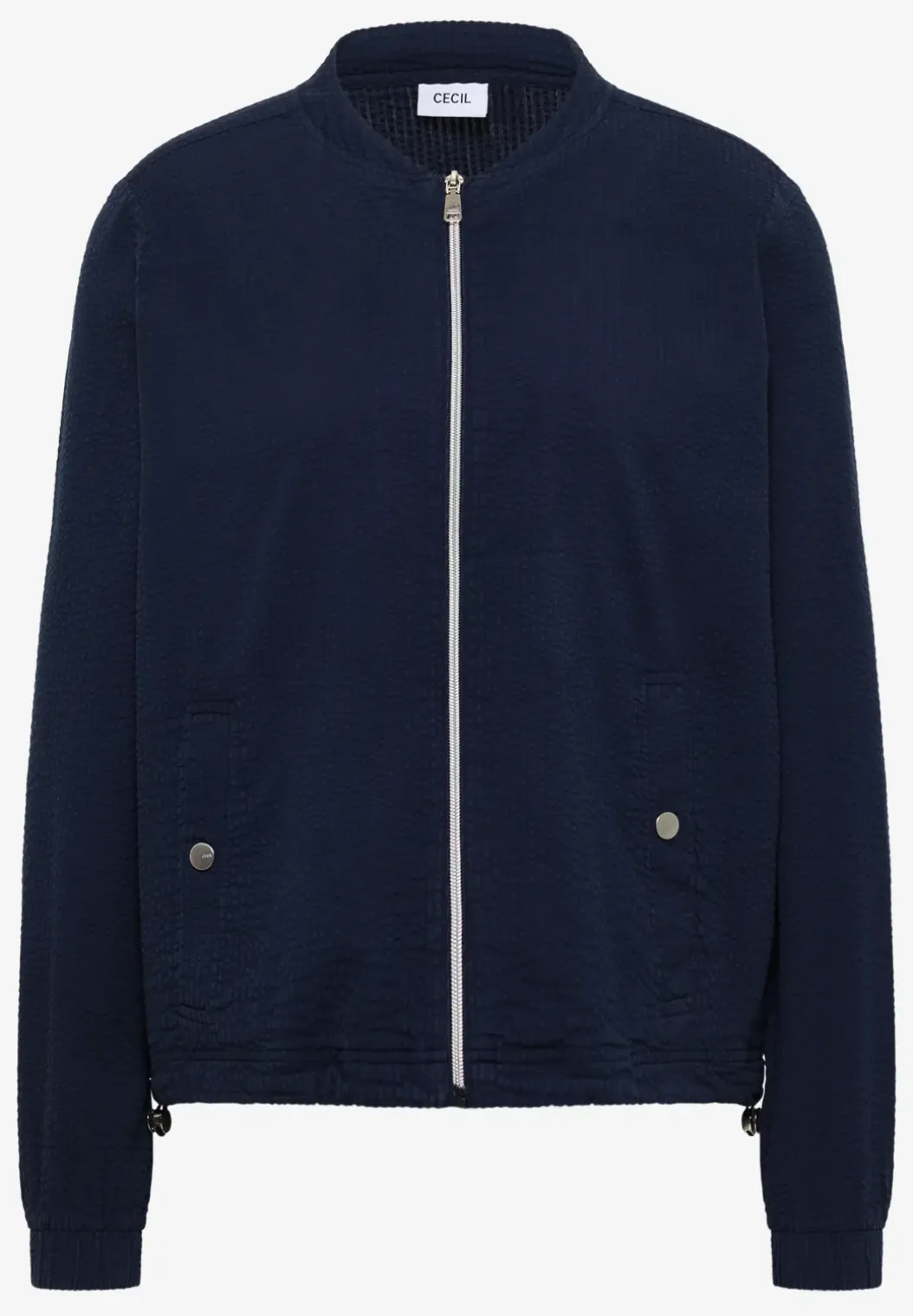 Blouson in seersucker kwaliteit met rits