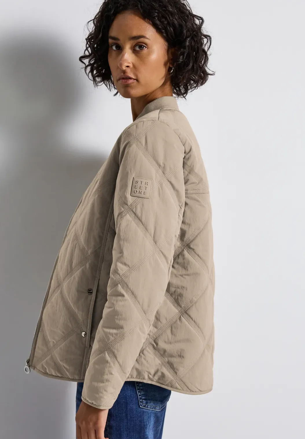 Blouson met doorgestikt patroon