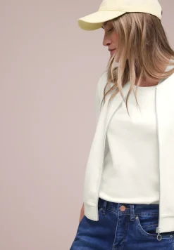 Blouson met rits en textuur