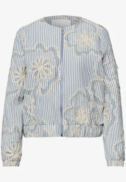 Blouson met strepen en borduursel