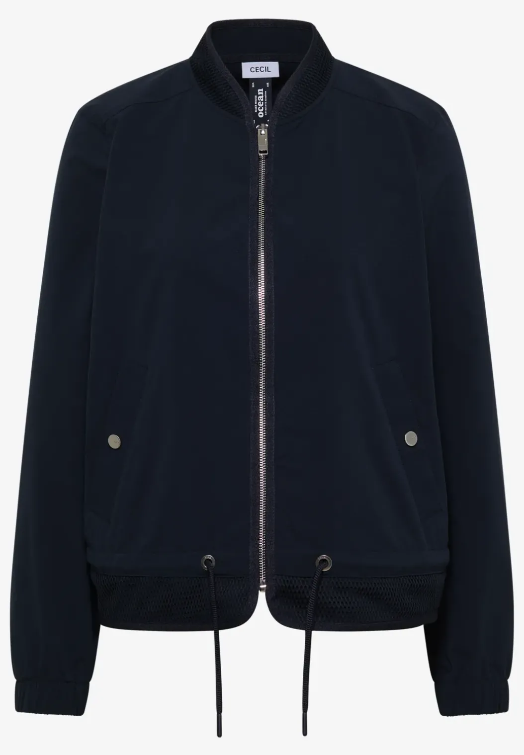 Blouson met trekkoord en mesh details