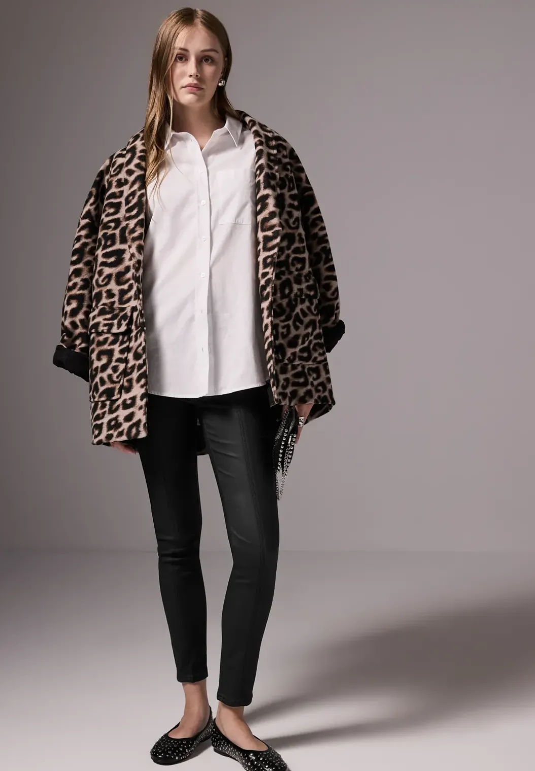 Broek in lederlook