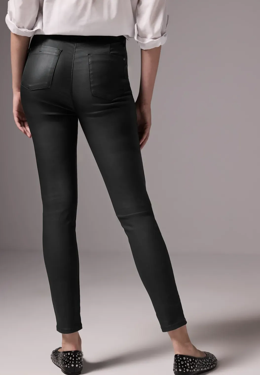 Broek in lederlook