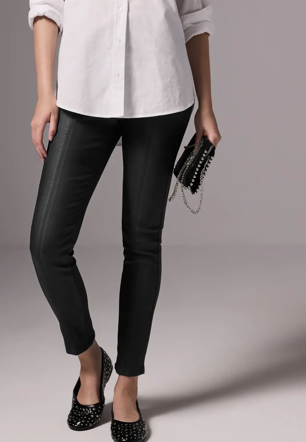 Broek in lederlook