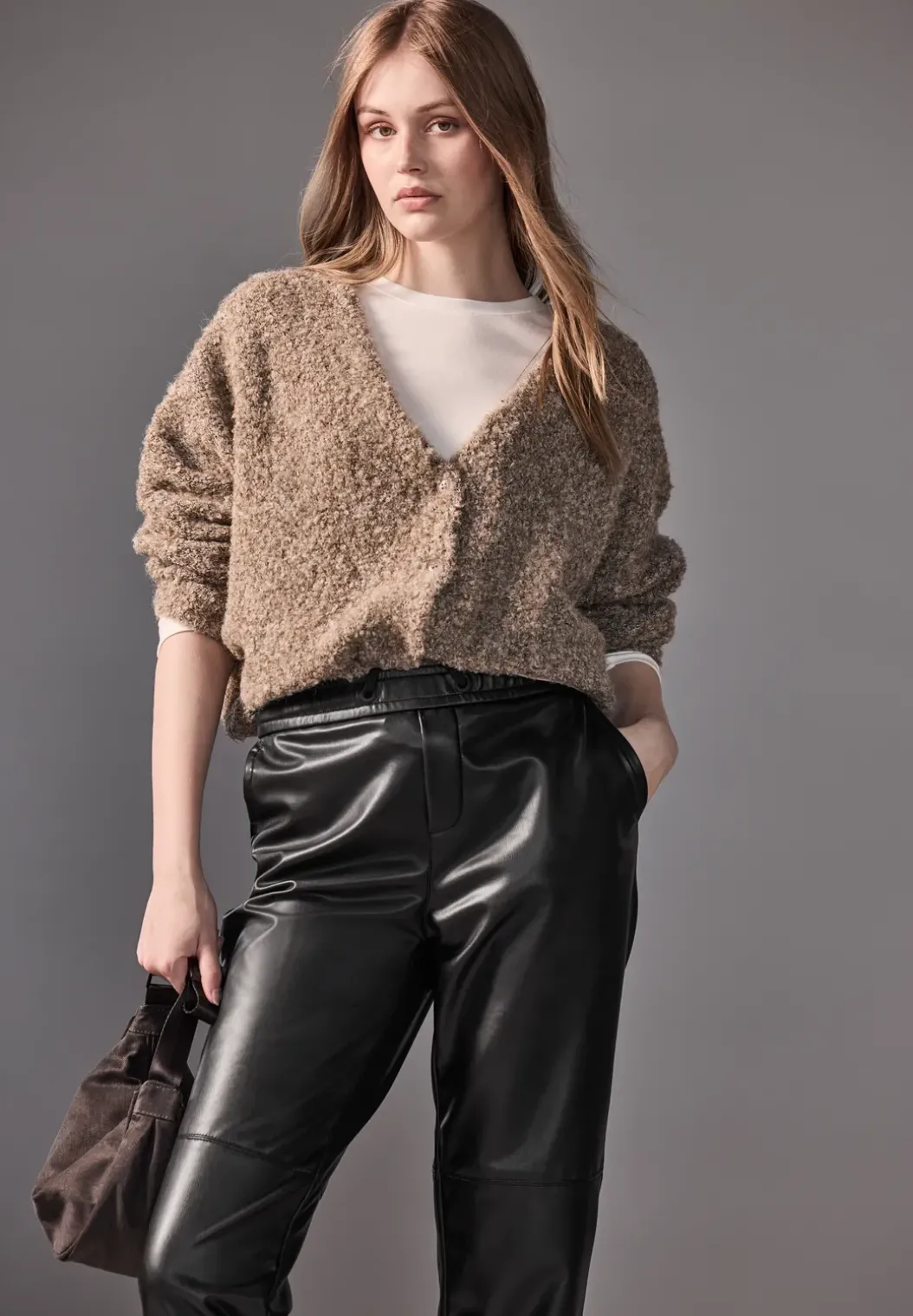 Broek in lederlook